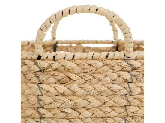 Panier en fibre naturelle et corde de papier marron d34x17/23h