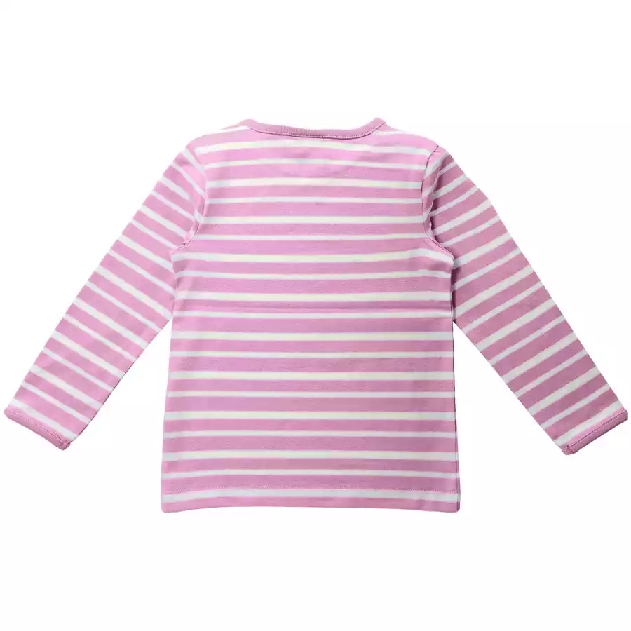 Villervalla Shirt Langarm Stripes flamingo