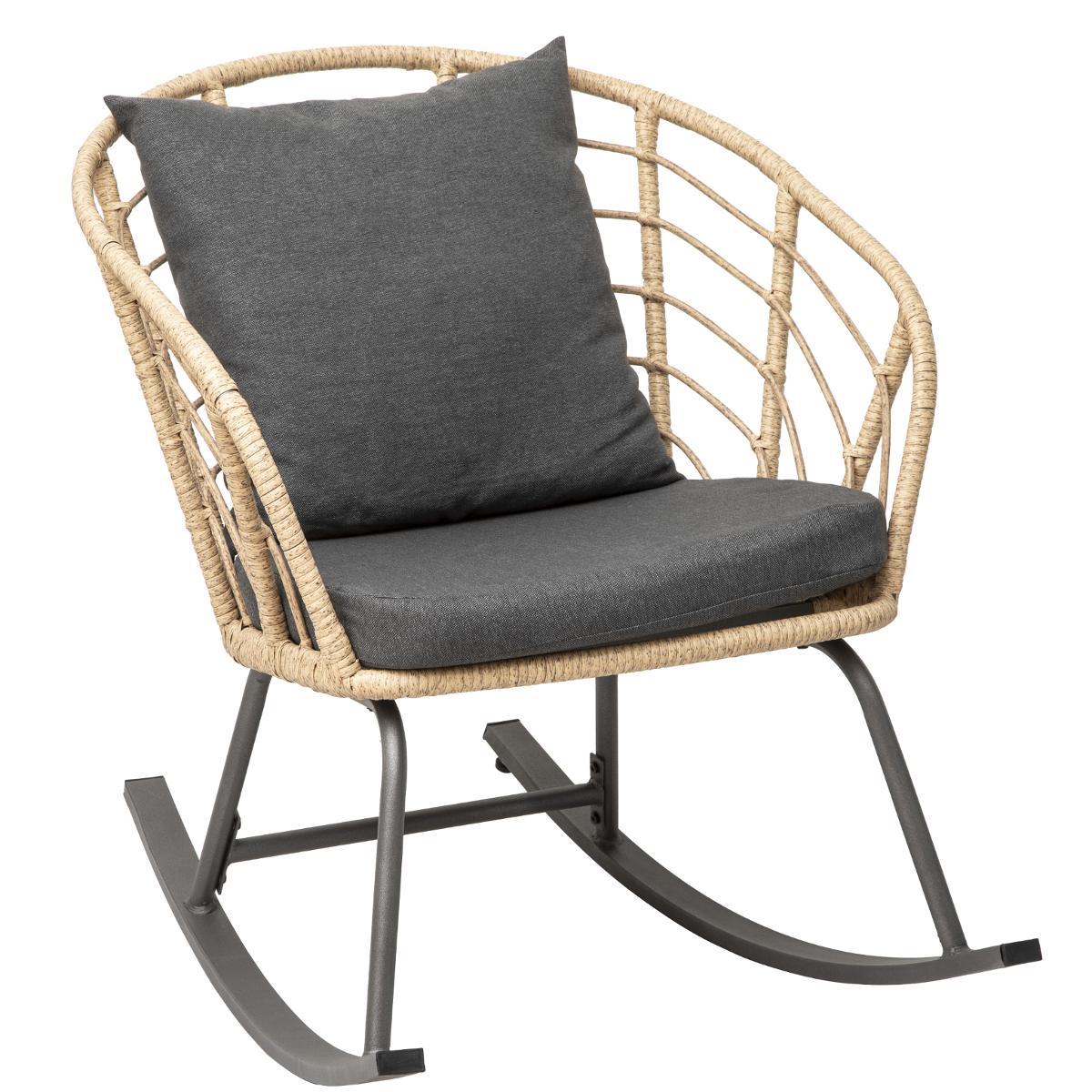FAUTEUIL A BASCULE CHERONE GRIS
