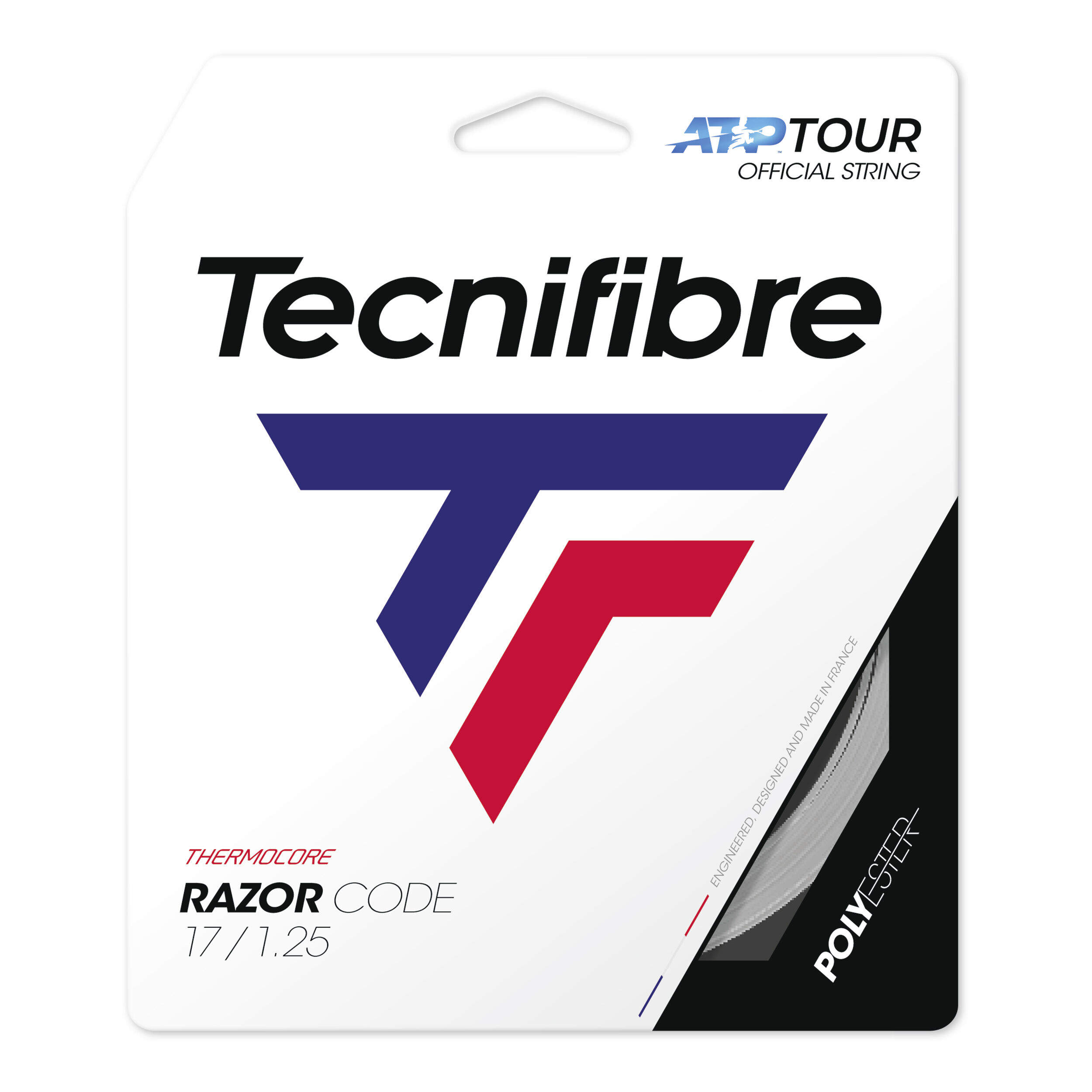 Tecnifibre Razor Code 12m Cordage En Garniture - Gris