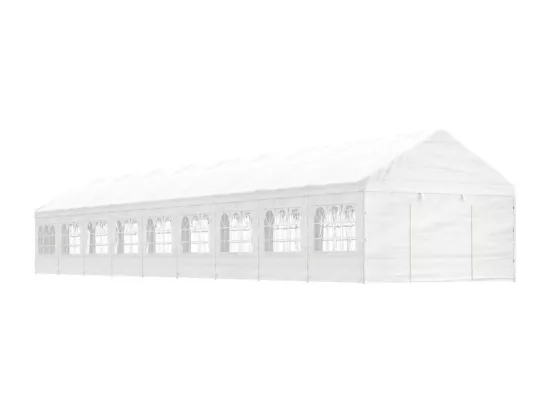 Belvédère avec toit blanc 20,07x4,08x3,22 m polyéthylène