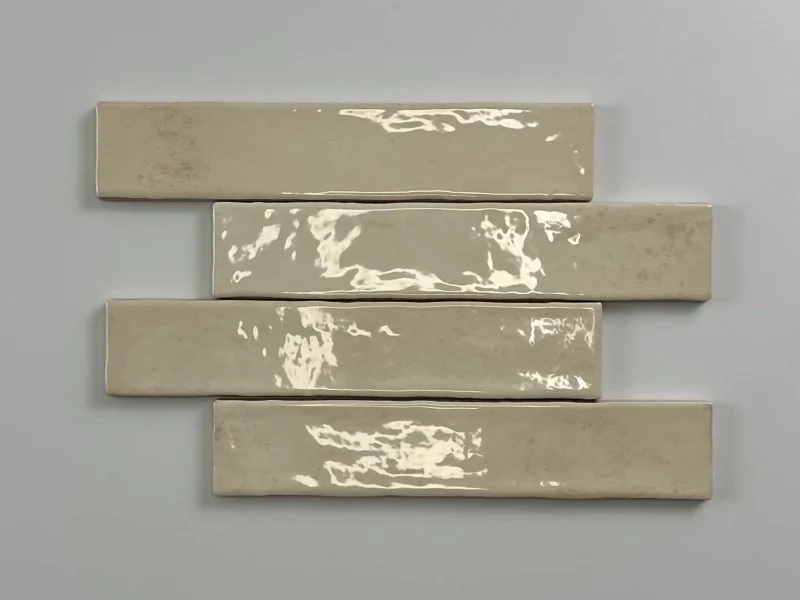 Tegelsample: Jabo Kalon wandtegel ivoor 5x25cm glans