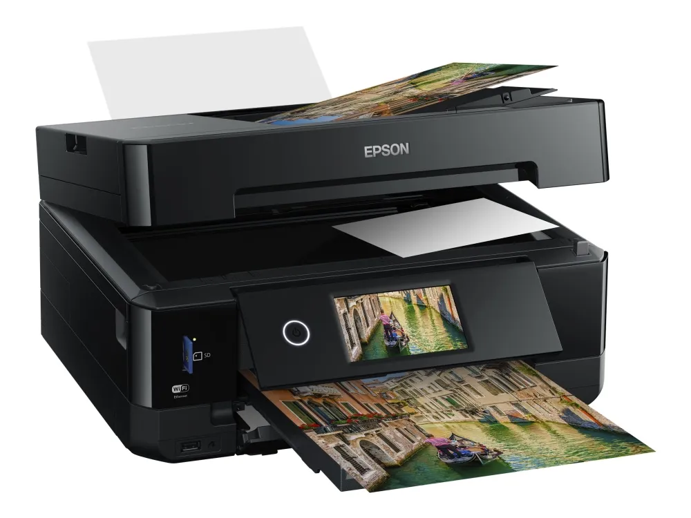 Epson Expression Premium XP-7100 Small-in-One - Multifunktionsprinter - farve - blækprinter - Legal (216 x 356 mm) (original) - A4/Legal (medie) - op til 11 spm (kopiering) - op til 15.8 spm (udskriver) - 120 ark - USB 2.0, Gigabit LAN, Wi-Fi(n) - so