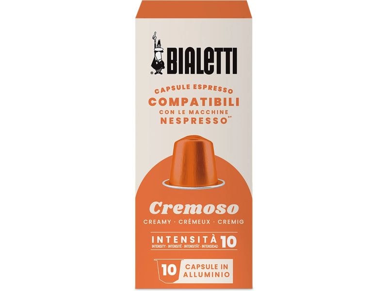 Bialetti Kaffeekapseln Cremoso 10 Stück Kapselkaffee für Nespresso Maschinen