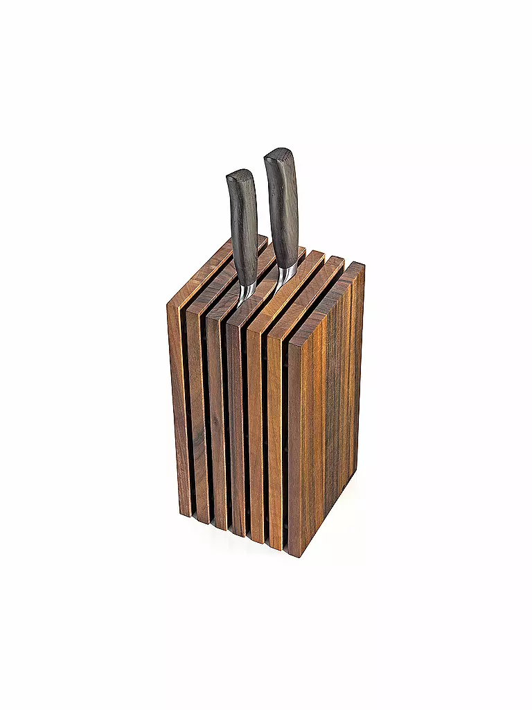 ZASSENHAUS Messerblock 13x26cm Nussbaum braun