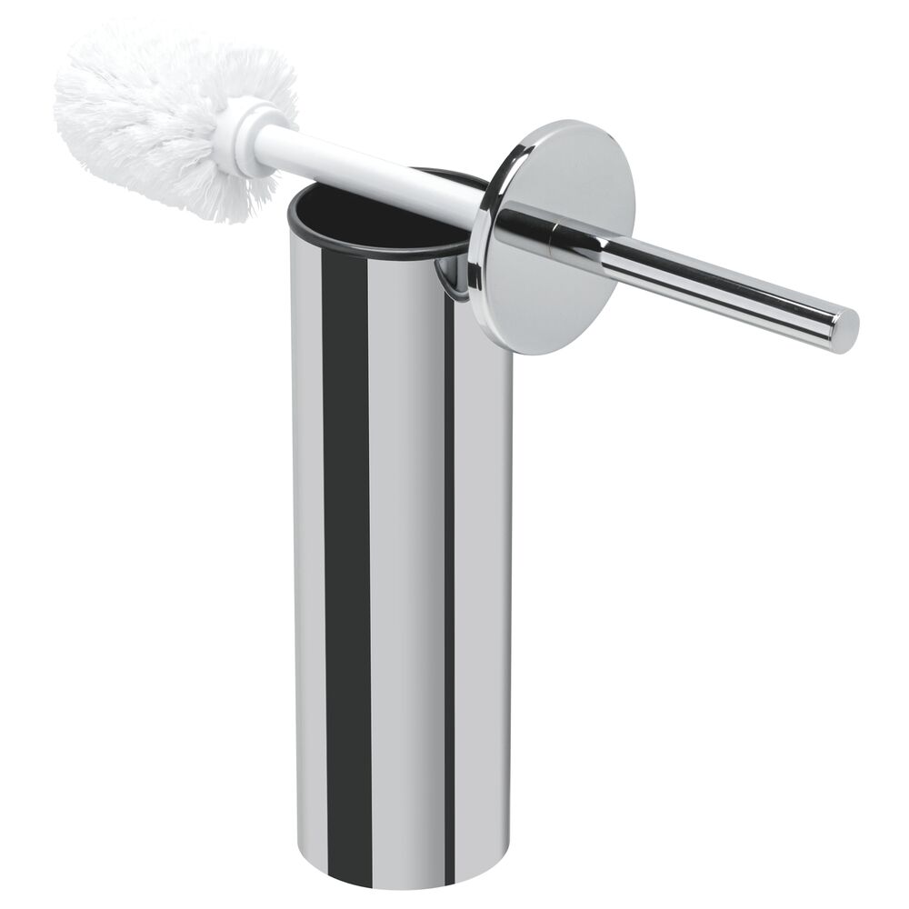Geesa Nemox toiletborstel met houder chroom met witte borstelkop