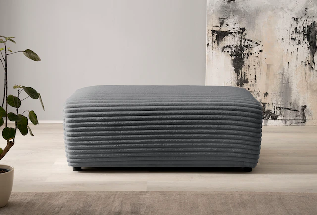 Home affaire Hocker »BAKELS, Polsterhocker in Cord oder Boucle-Stoff« zur Serie BAKELS, Hocker stellbar zum Schlafsofa (Krokodilverbinder)