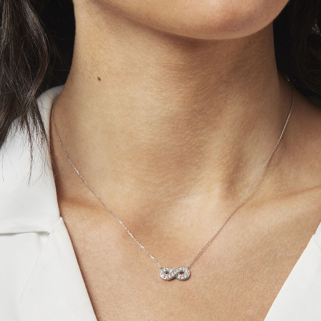 Collier Or Blanc Chlotildane Diamants