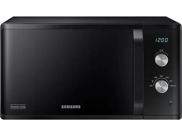 Samsung MW3500K, Bordplade, Solo mikroovn, 23 L, 800 W, Knapper, Dreje, Sort
