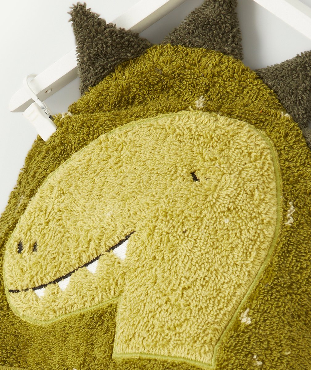 TRIXIECAPE DE BAIN BÉBÉ DINO VERT