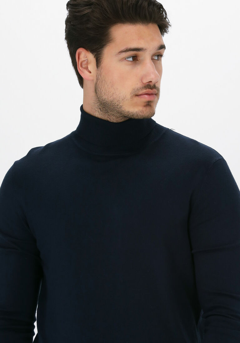 PUREWHITE donkerblauwe purewhite coltrui essential knit turtleneck