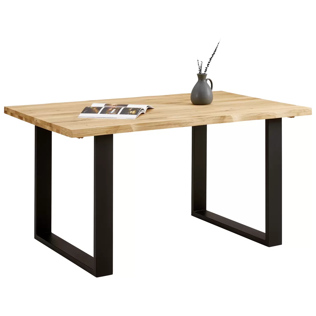 Esstisch James Wood 140 schwarz,Eiche