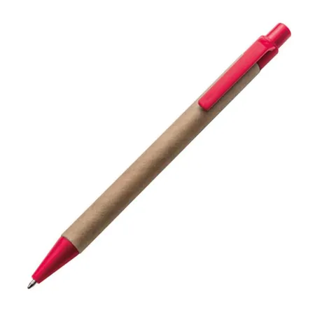 Macma 10x Kugelschreiber aus Pappe / Farbe: rot