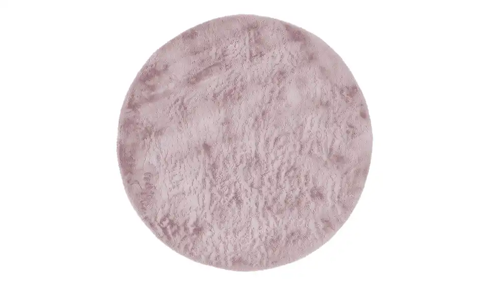 como Hochflorteppich Ø 120 cm Rosé