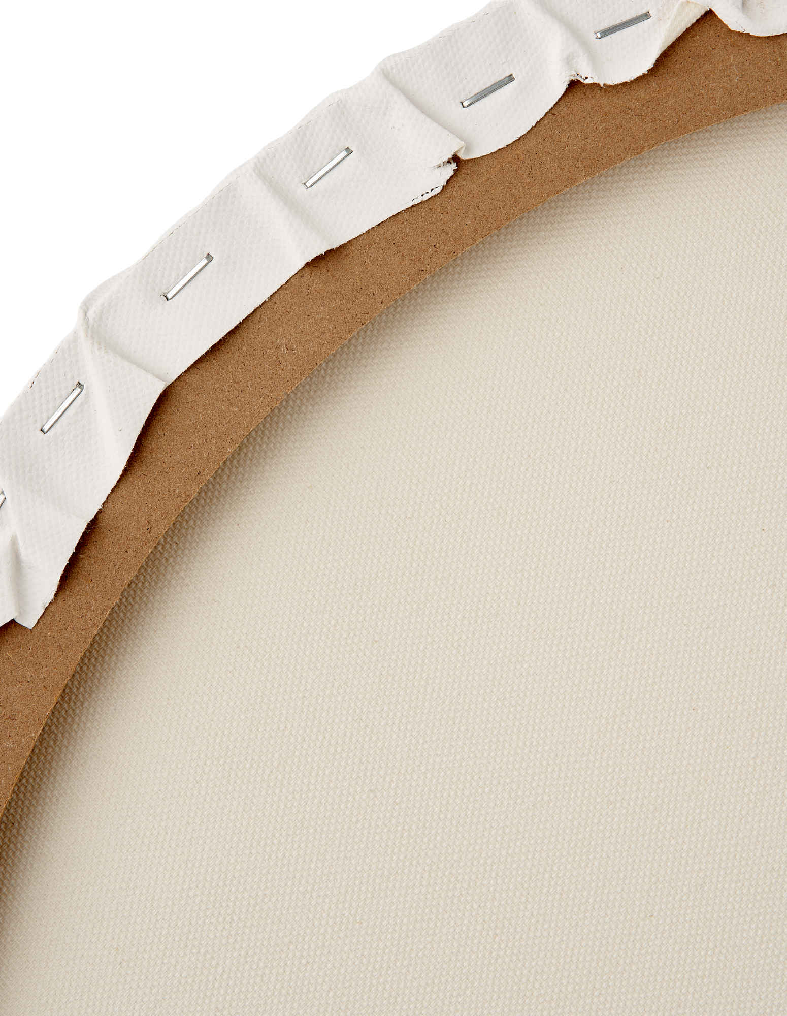 Lærred Ø25 | Bomuld/MDF. 25 cm. | White