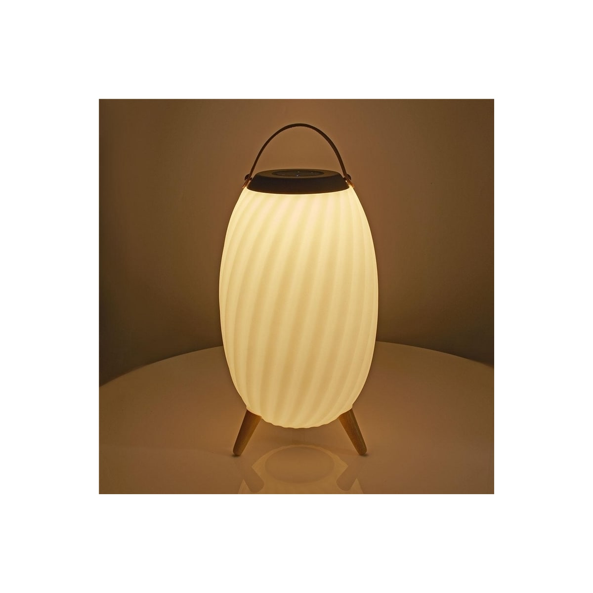 Nedis Bluetooth høyttaler med stemningslys | 6 timer | Ambiance Design | 60 W | Mono | RGB / Varm Hvit | IPX5 | Linkable | Grå / Hvit