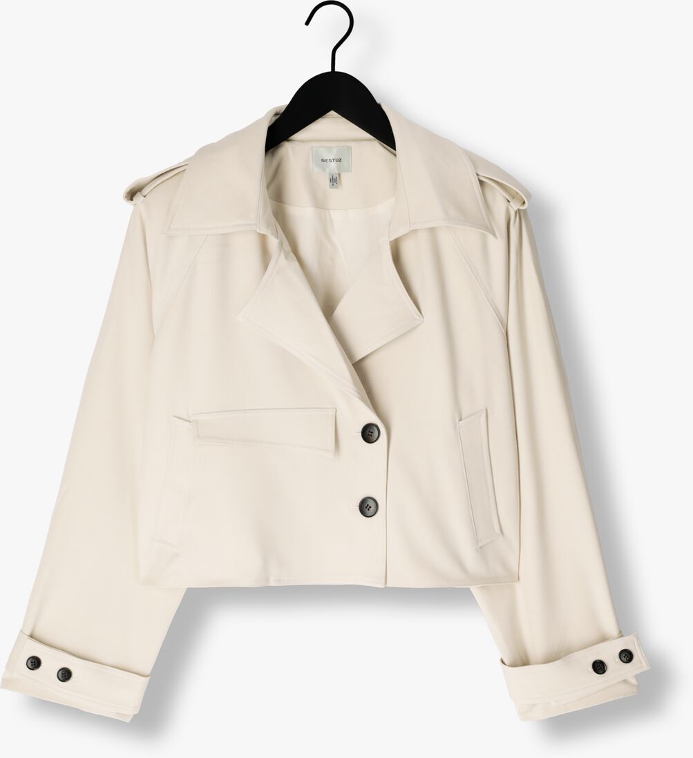 beige gestuz trenchcoats gzedina short jacket
