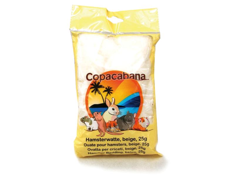 Copacabana Hamsterwatte Beige, 25 g Niststoff für Nagetiere und Kaninchen