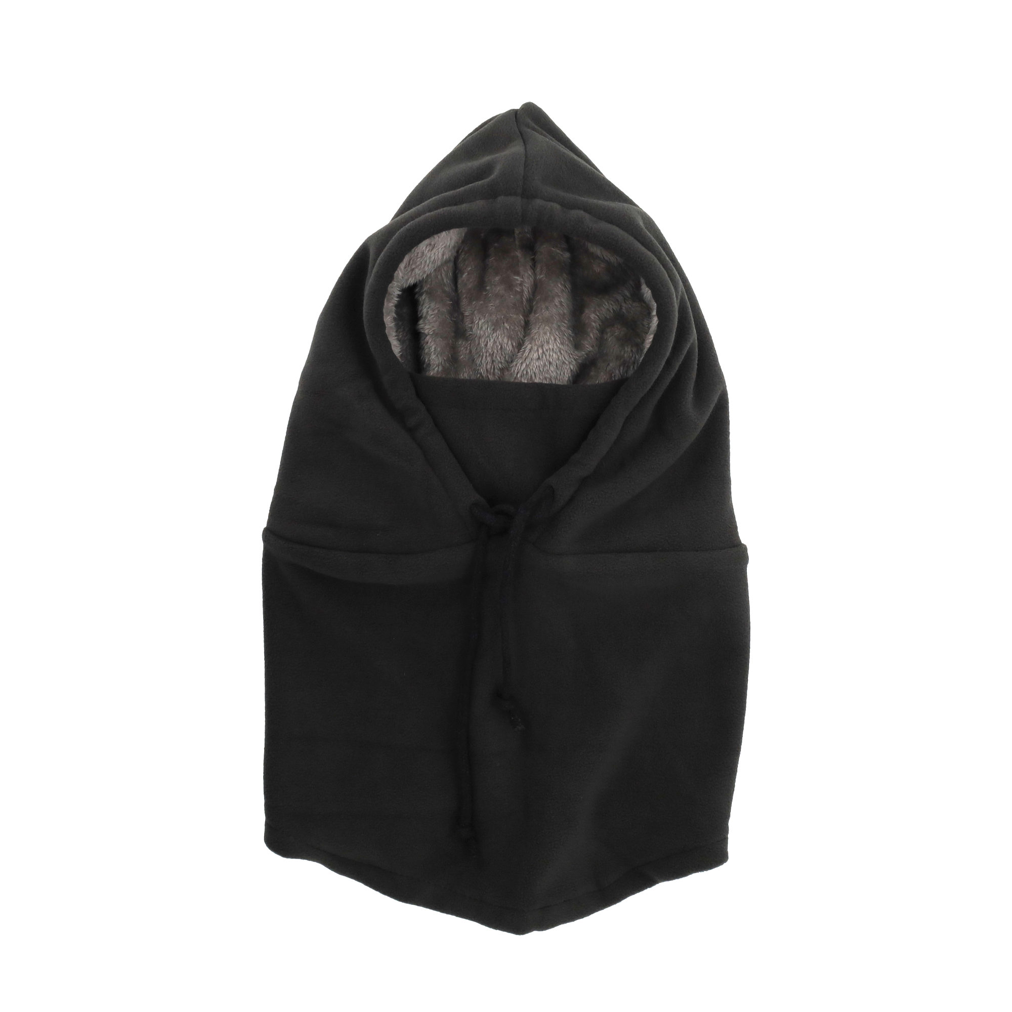 Gefütterte Fleece Ski Sturmhaube Motorrad Halstuch Kälte   UV Gesichts Schutzmaske - Dunkelgrau