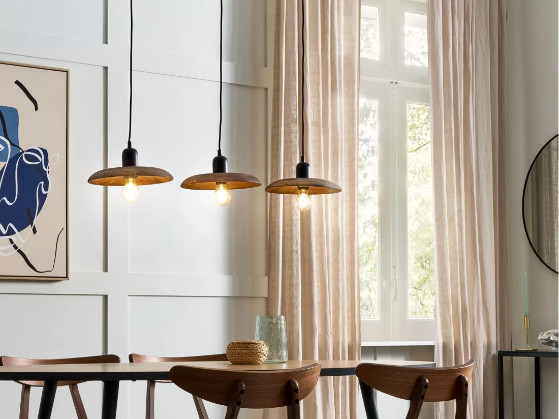 Lampe suspension MANJEERA Bois Marron foncé