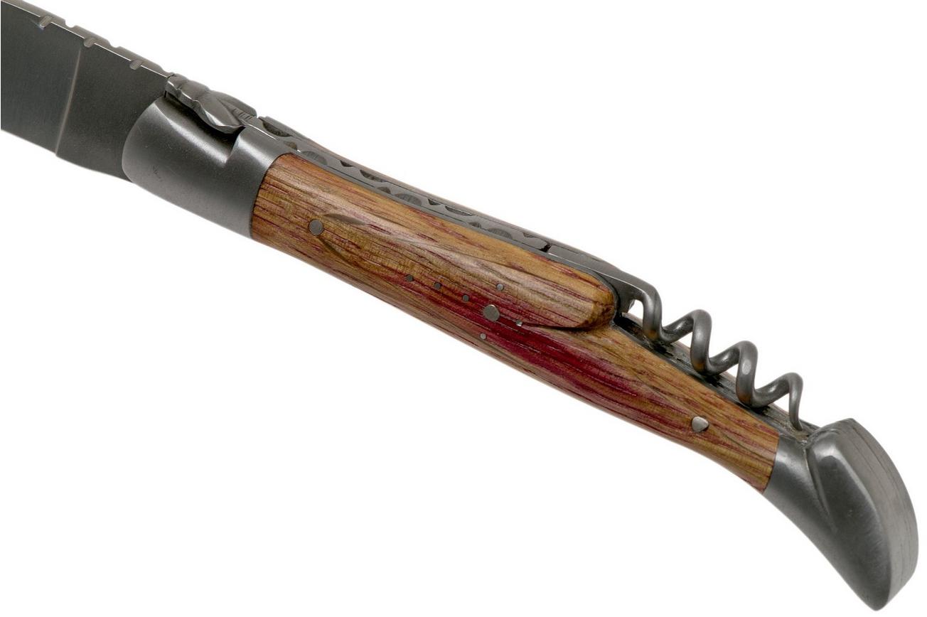 Laguiole en Aubrac 12 cm Barrique zakmes met kurkentrekker, L0312BARI-FSB1