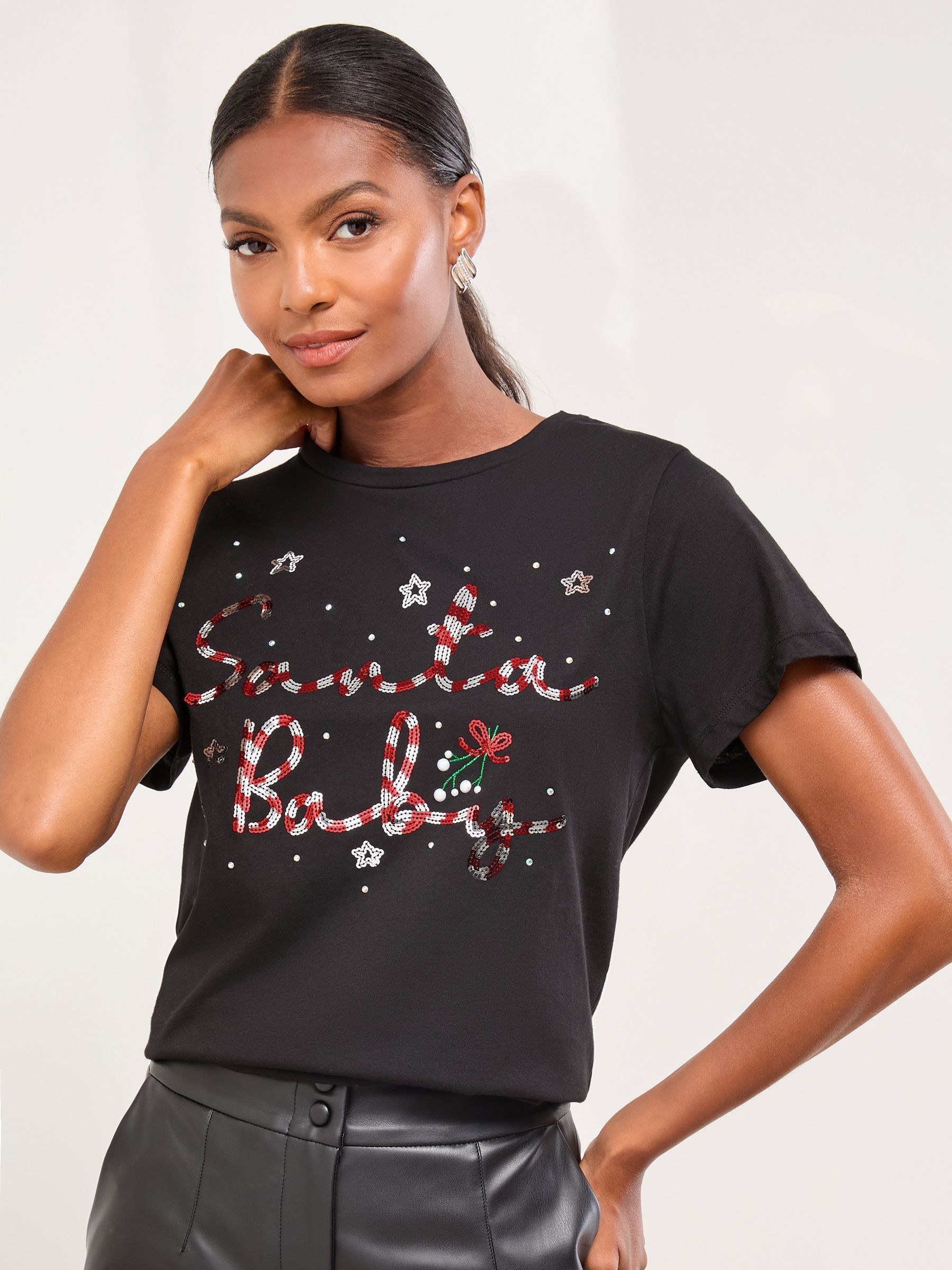 Zwart - Lipsy T-shirt met ronde hals