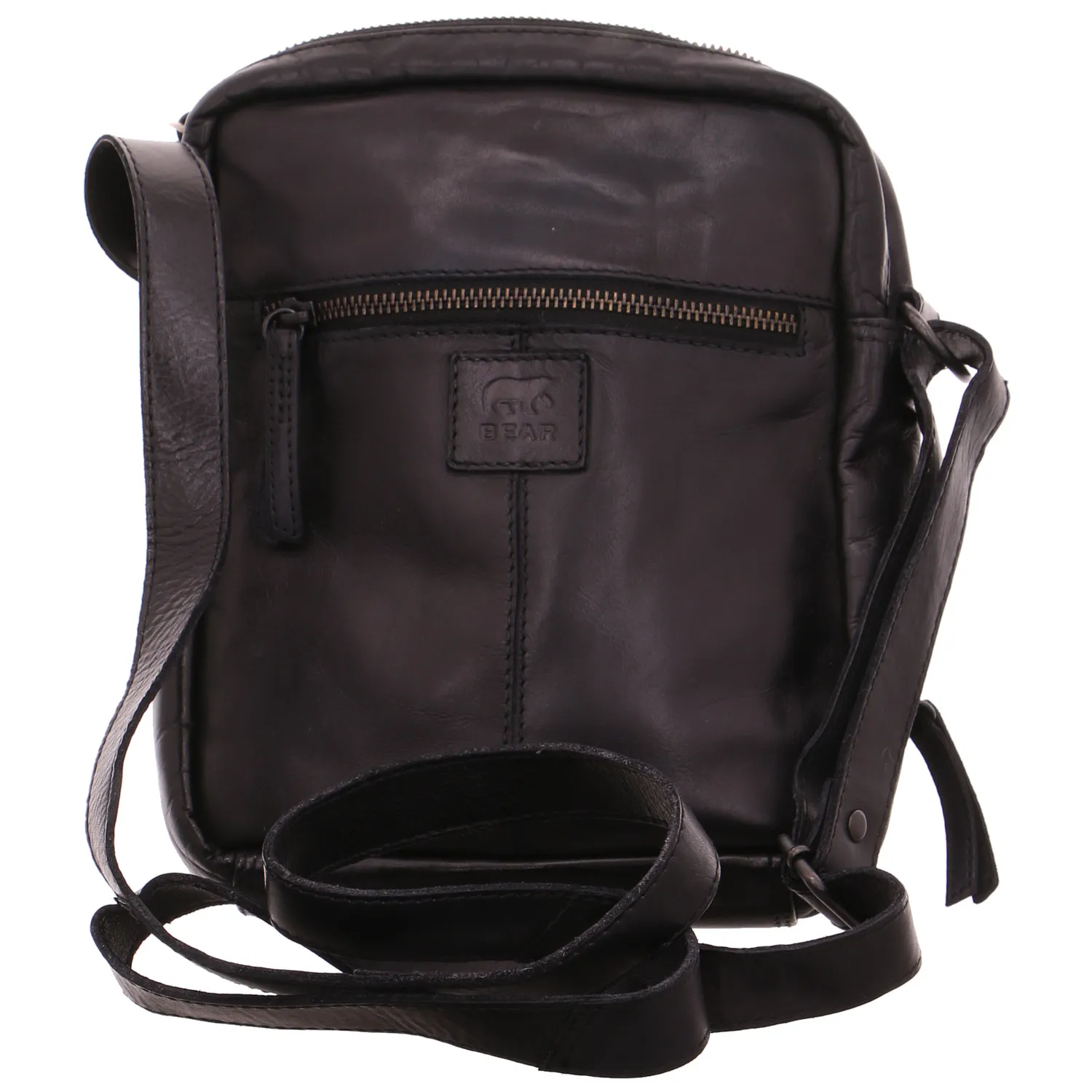 BEAR DESIGN Umhängetasche Schwarz Leder