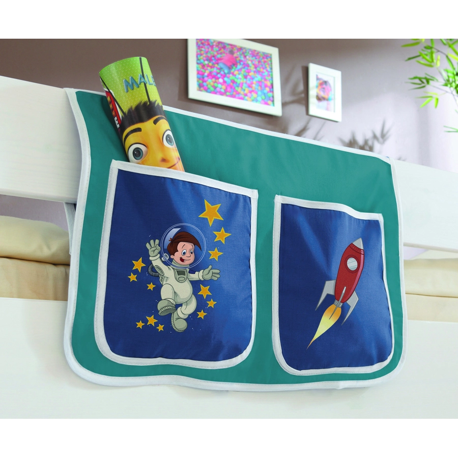 TICAA Kinder Bett-Tasche für Hochbett und Etagenbett Astronaut