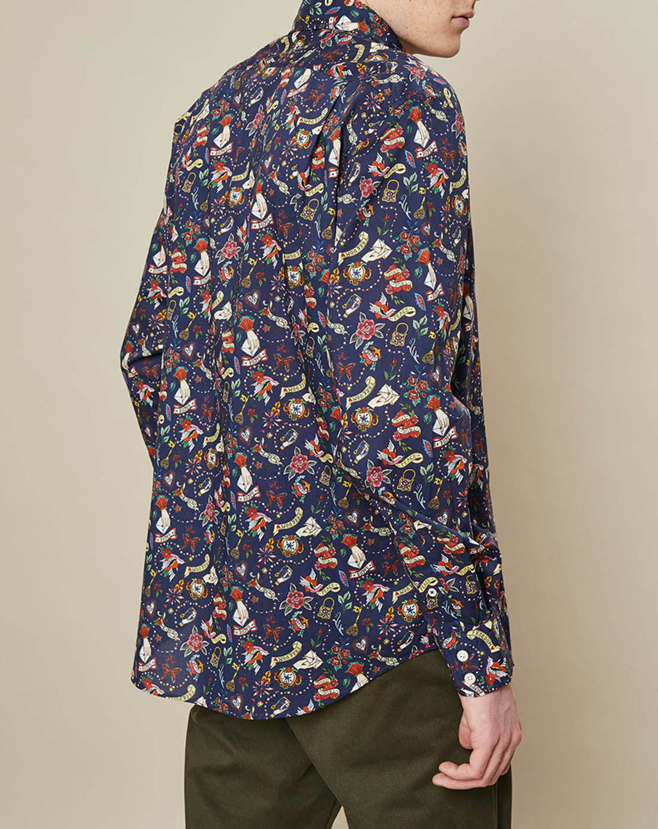 Hartford Chemise Regular Fit Paul liberty bleu marine