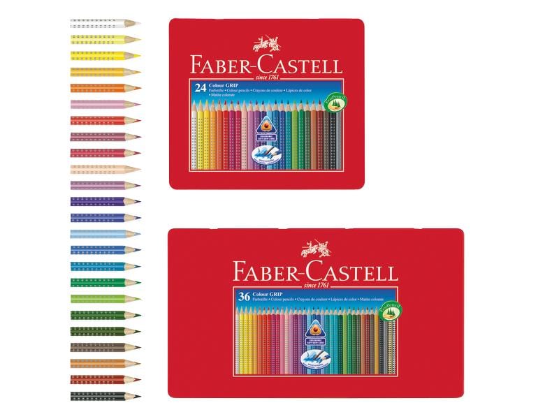 Faber-Castell Farbstifte Colour Grip Weiss Buntstift mit ergonomischer Dreikantform