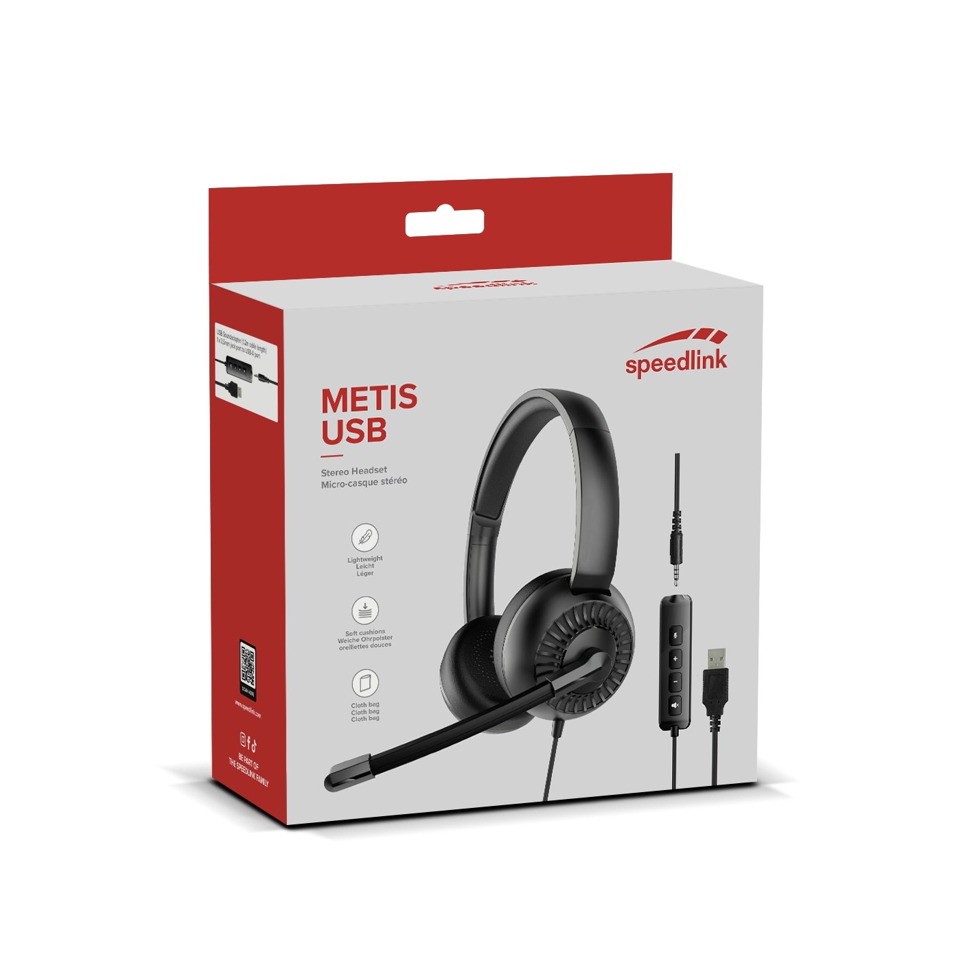 Speedlink Headset »METIS USB« 3.5mm Jack mit USB Soundcard