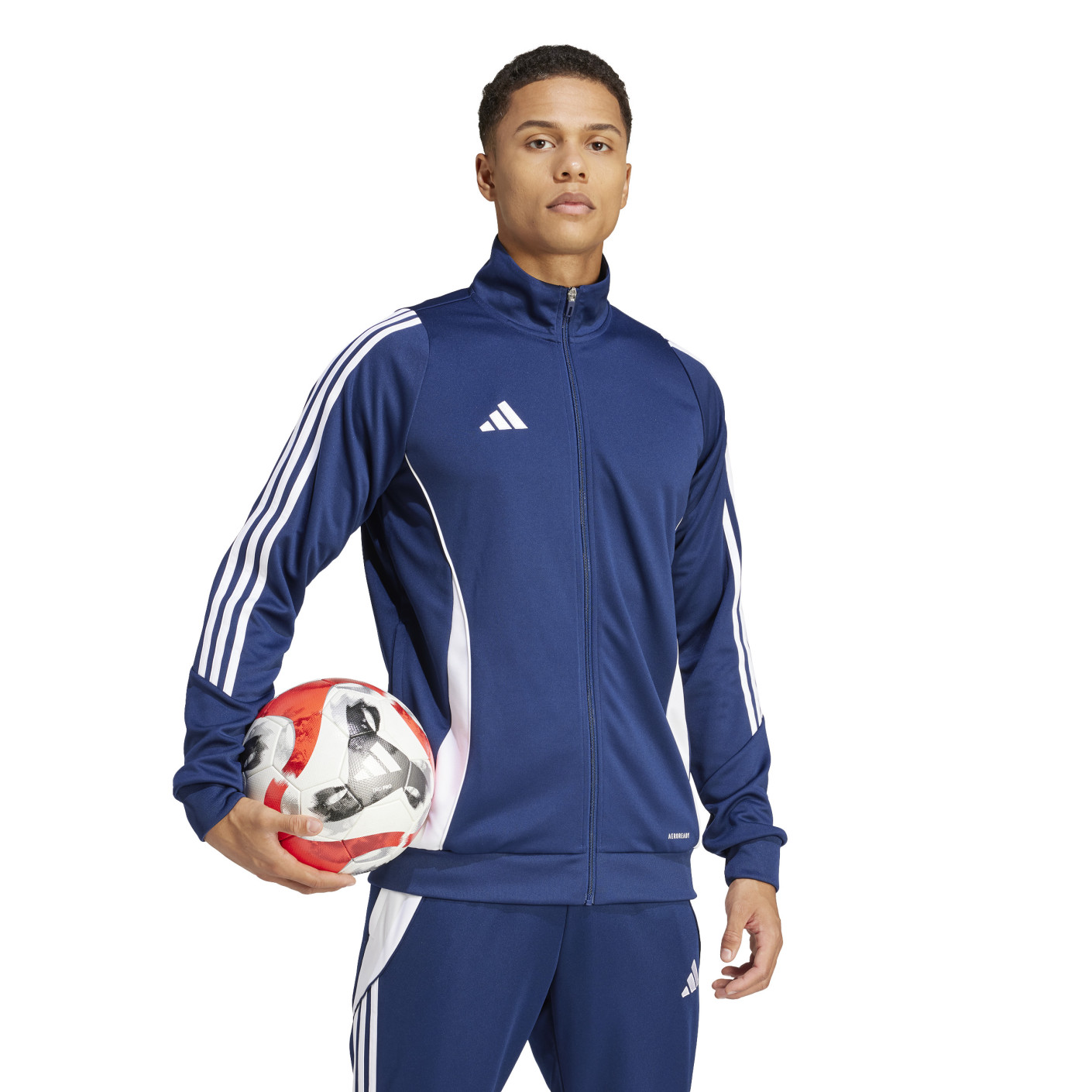 Adidas Tiro 24 Trainingsjack Donkerblauw Wit