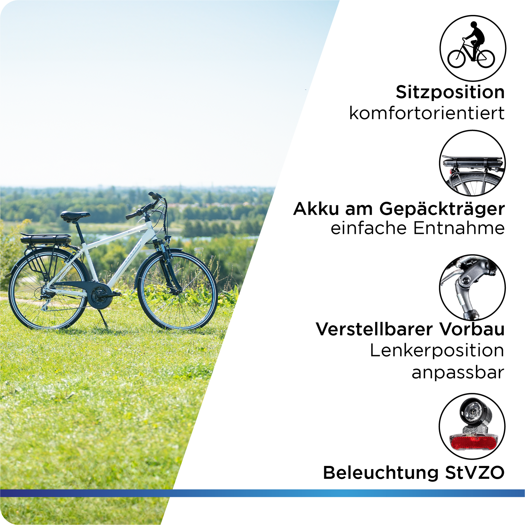 Zündapp Z802 E Bike 28 Zoll Trekkingrad Herren 155 - 185 cm Elektrofahrrad mit 21 Gang