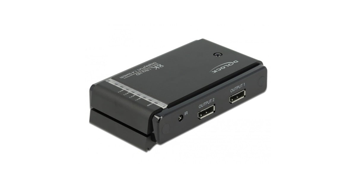 DeLOCKDisplayPort Switch 2x 2 Displayport in naar 1x 2 DisplayPort out  (Zwart)