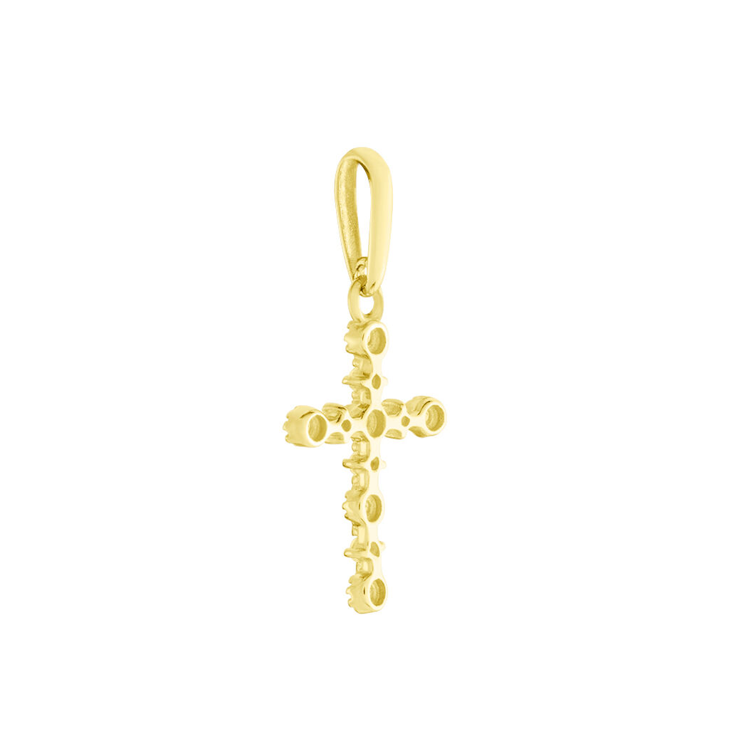 Pendentif Or Jaune Lucinien Oxyde De Zirconium