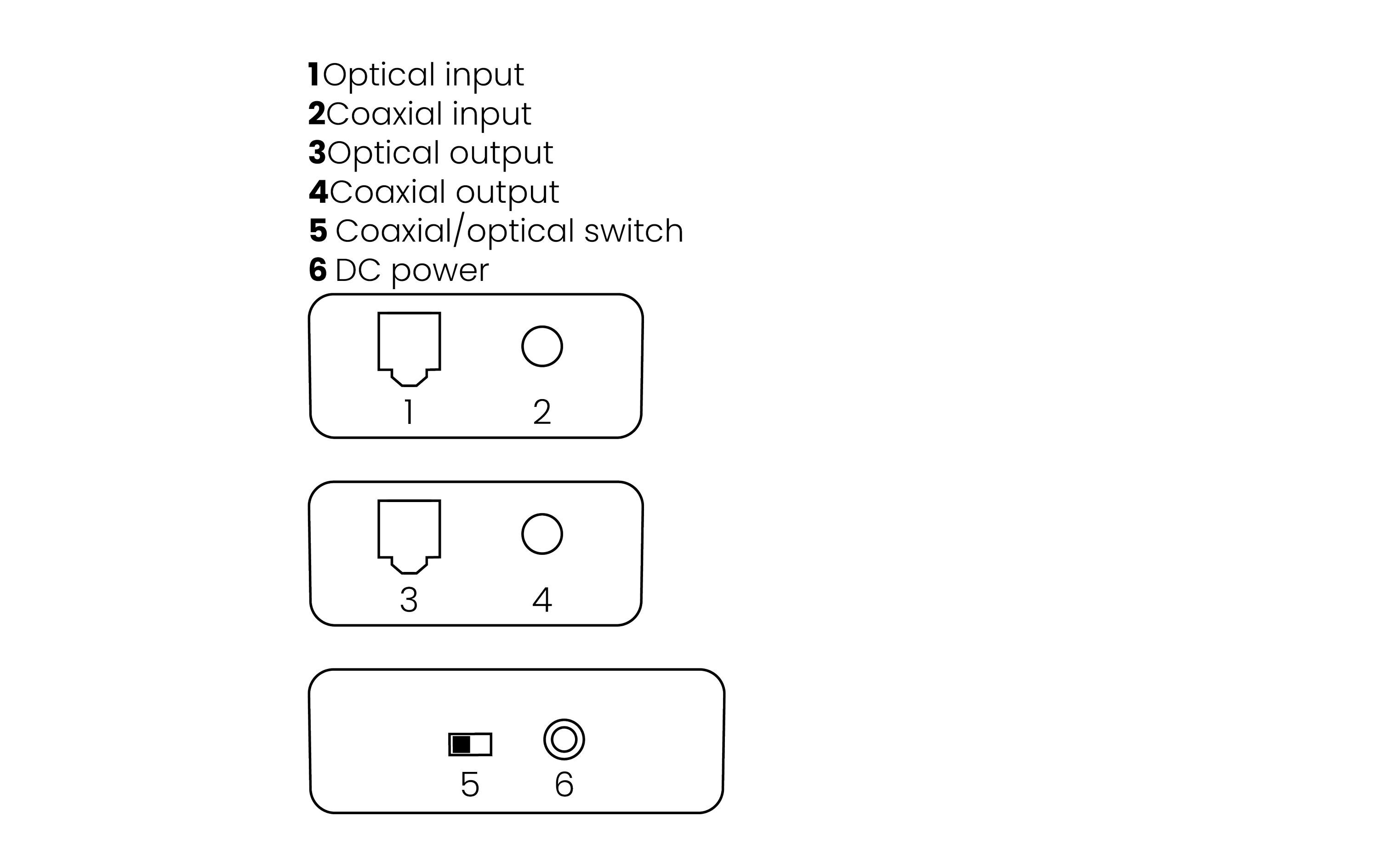 Konverter Connect TC22Digital-Audio-Konverter, Toslink auf Coaxial