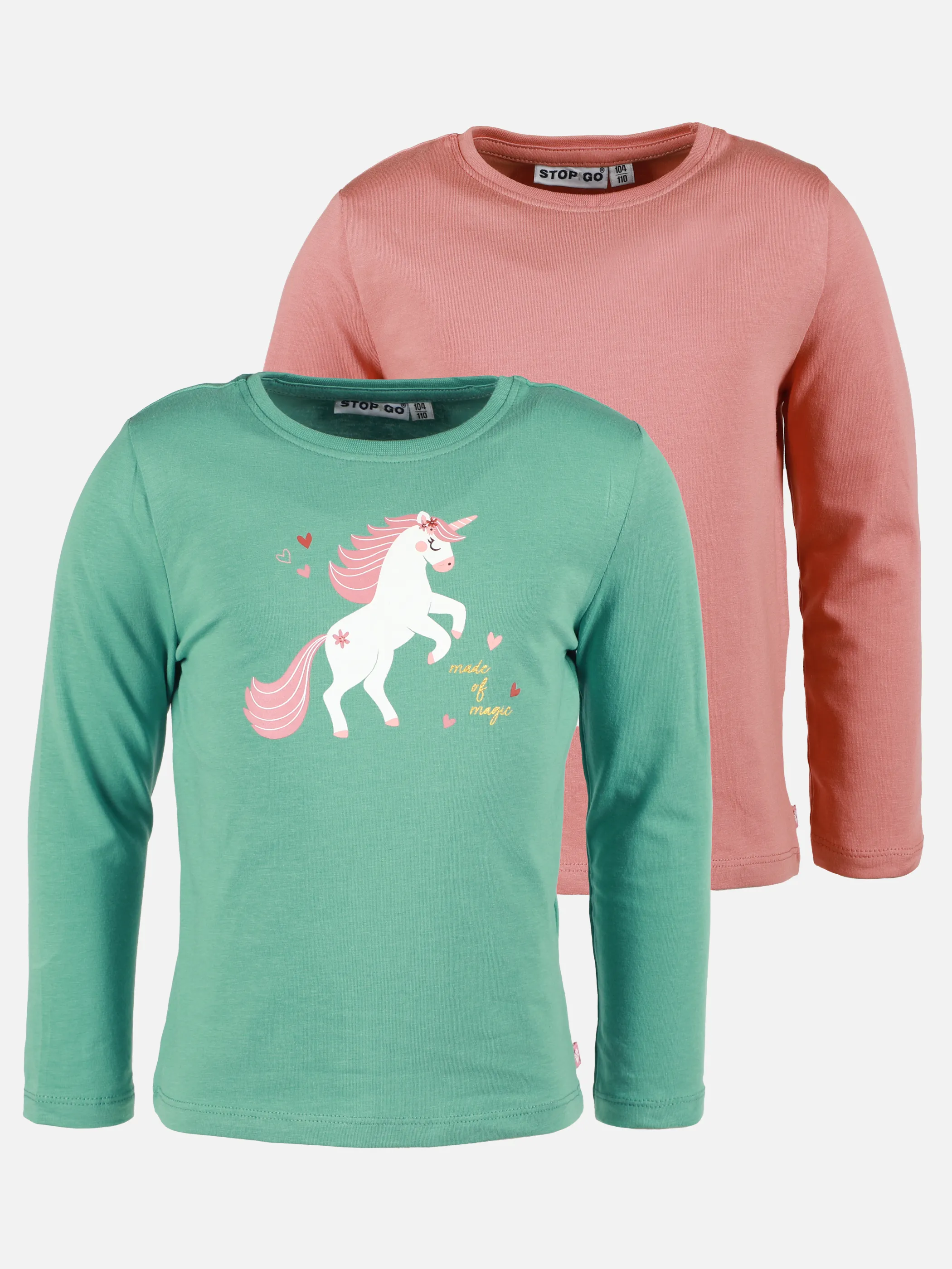 Mädchen Langarmshirt im 2er Pack