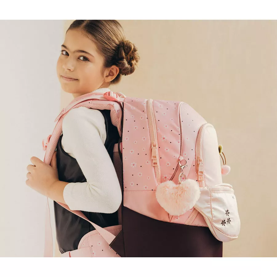 Belmil Schulrucksack 2-IN-1 Schulrucksack & Gürteltasche Cherry Blossom