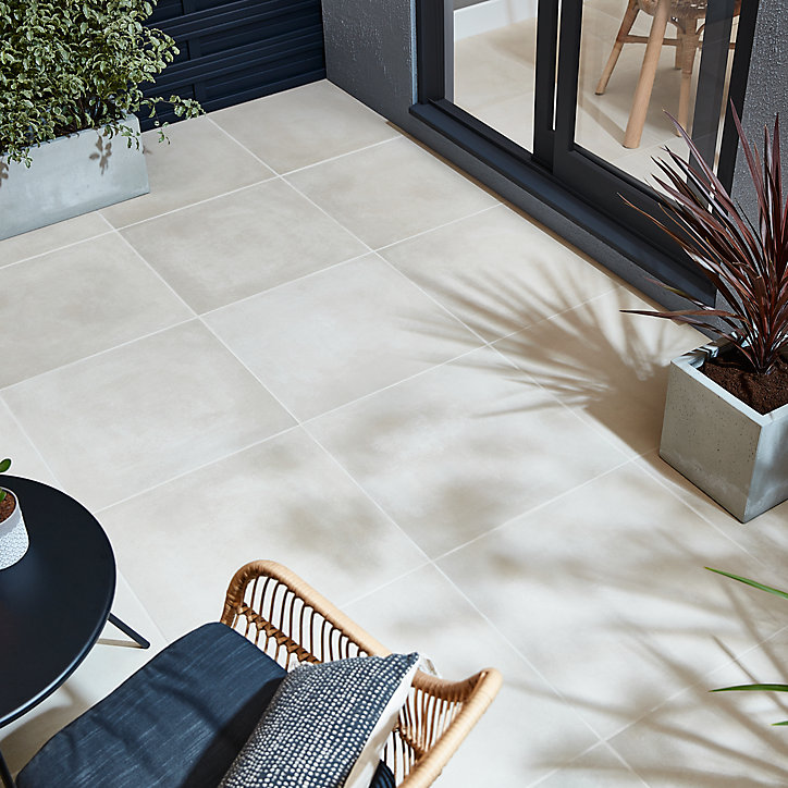 Carrelage extérieur Smooth greige 60 x 60 cm