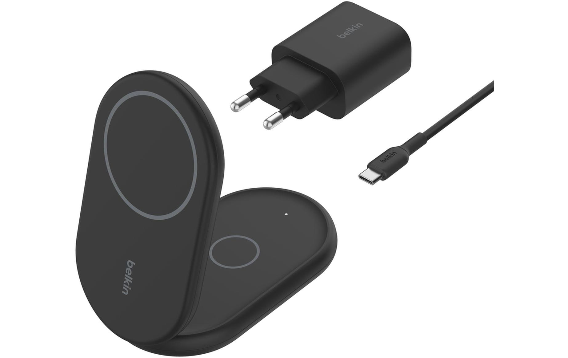 Wireless Charger Boostcharge klappbar Schwarz inkl. NetzteilVerstellbare kabellose magnetische Ladestation mit Qi2