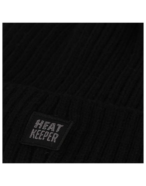 Heatkeeper Thermo Muts + Pompon - Vrijetijdskleding - Zwart One Size