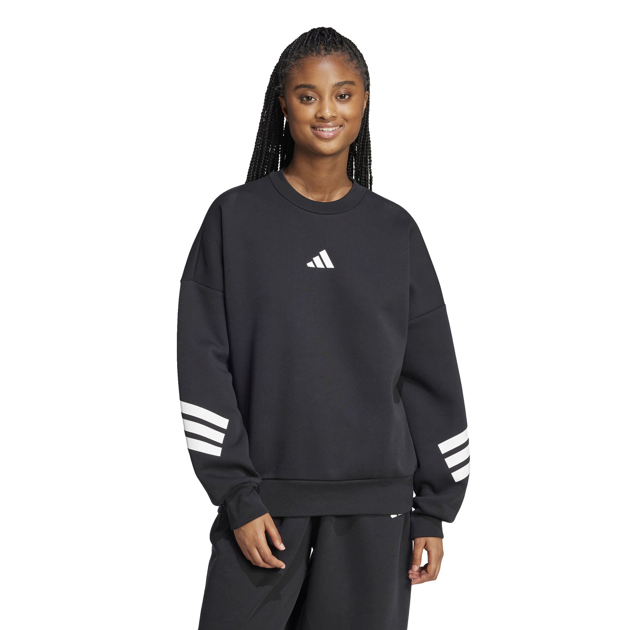adidas Future Icon 3Stripes Sweat-shirt Femmes - Noir , Blanc