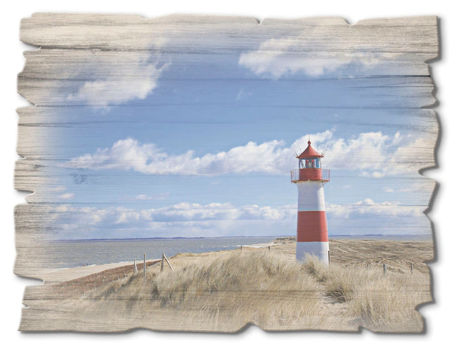 Artland Holzbild »Leuchtturm Sylt« Gebäude 1 Stk. tlg.