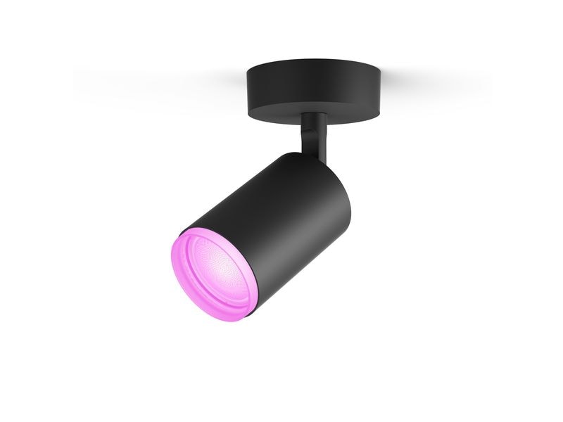 Philips Hue White & Color Ambiance Fugato 1er-Spot Schwarz Spot mit Weisstönen und mehr als 16 Millionen Farben