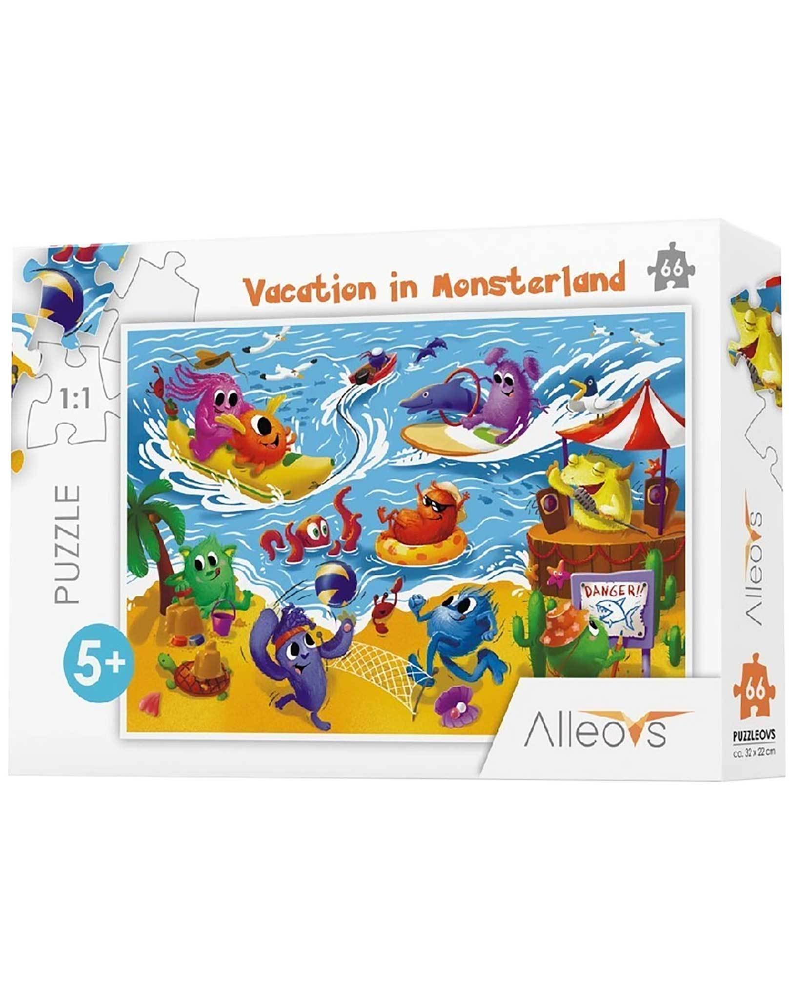 Urlaub in Monsterland - Großer Monster Puzzlespass (Kinderpuzzle)