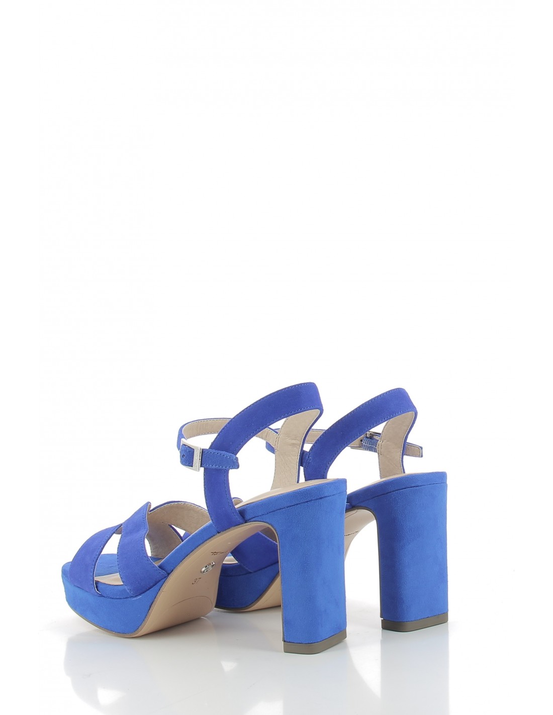 tamaris Sandales compensées à talon femme 28309-20 187 cuir bleu