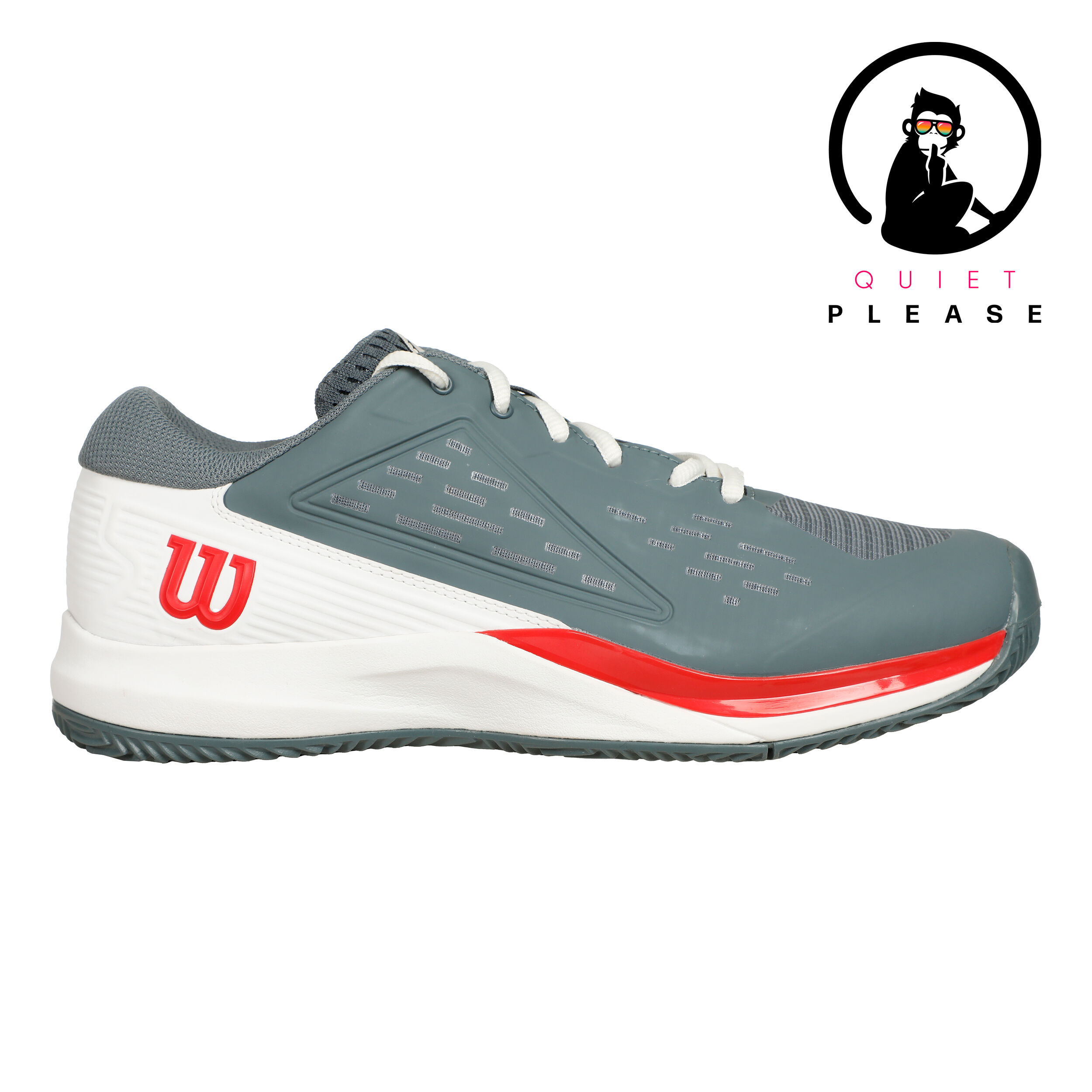 Wilson Rush Pro Ace Quiet Please Chaussure Terre Battue Hommes - Gris , Orange