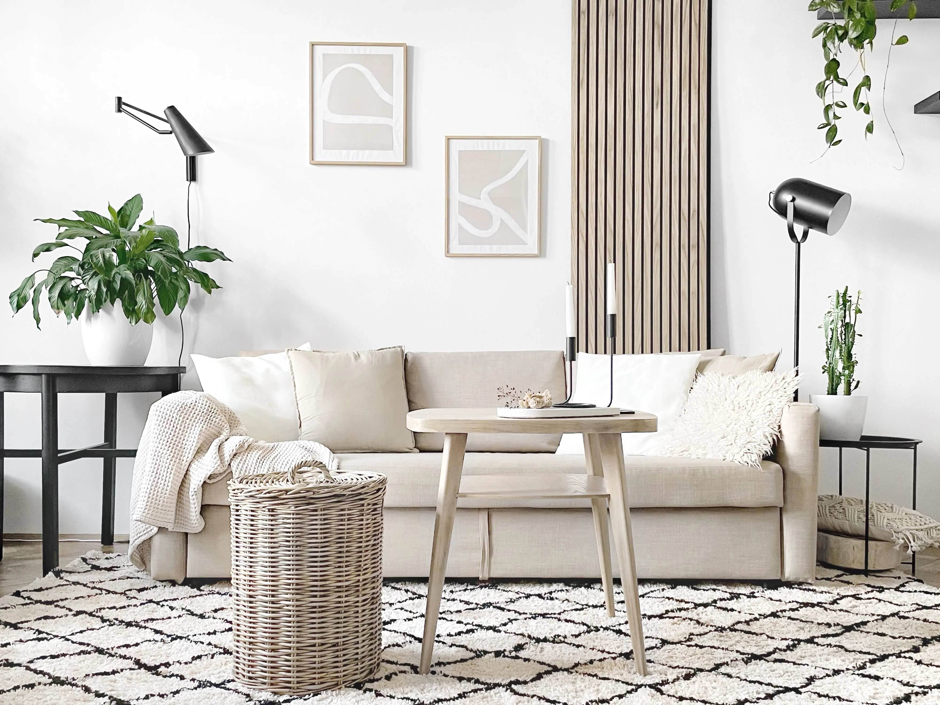 Vloerkleed MIDYAT Beige 200 x 200 cm