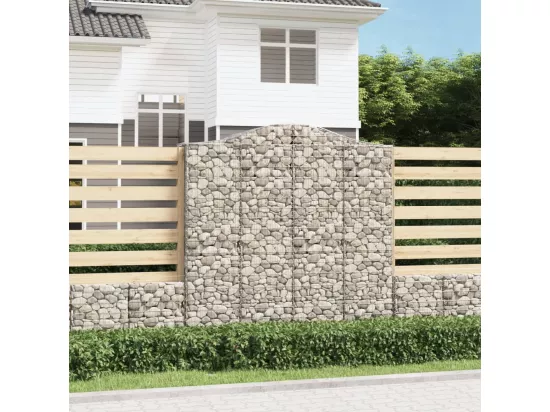 Paniers à gabions arqués 5 pcs 200x50x200-220 Fer galvanisé