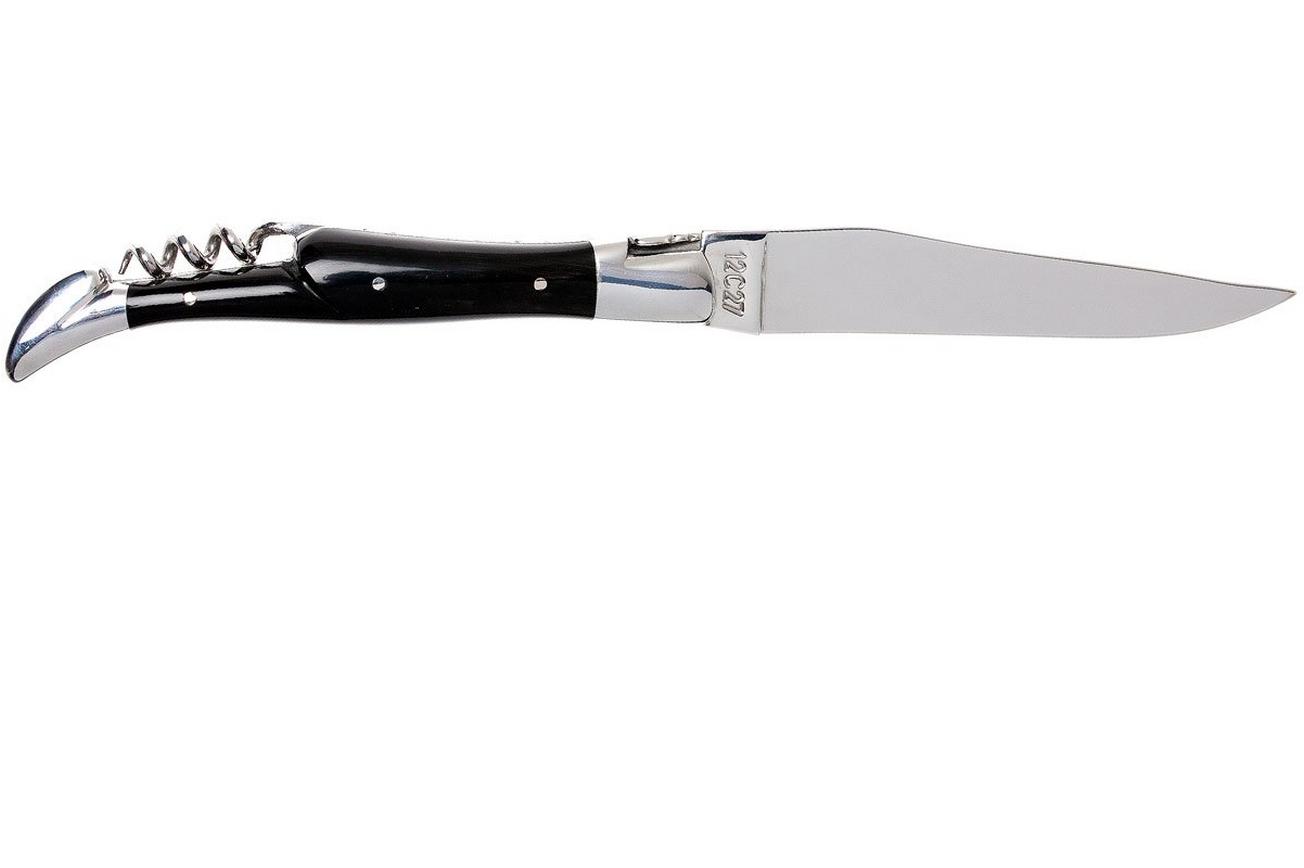 Laguiole en Aubrac 12cm zakmes met kurkentrekker, buffelhoorn L0312BUI-FSI1